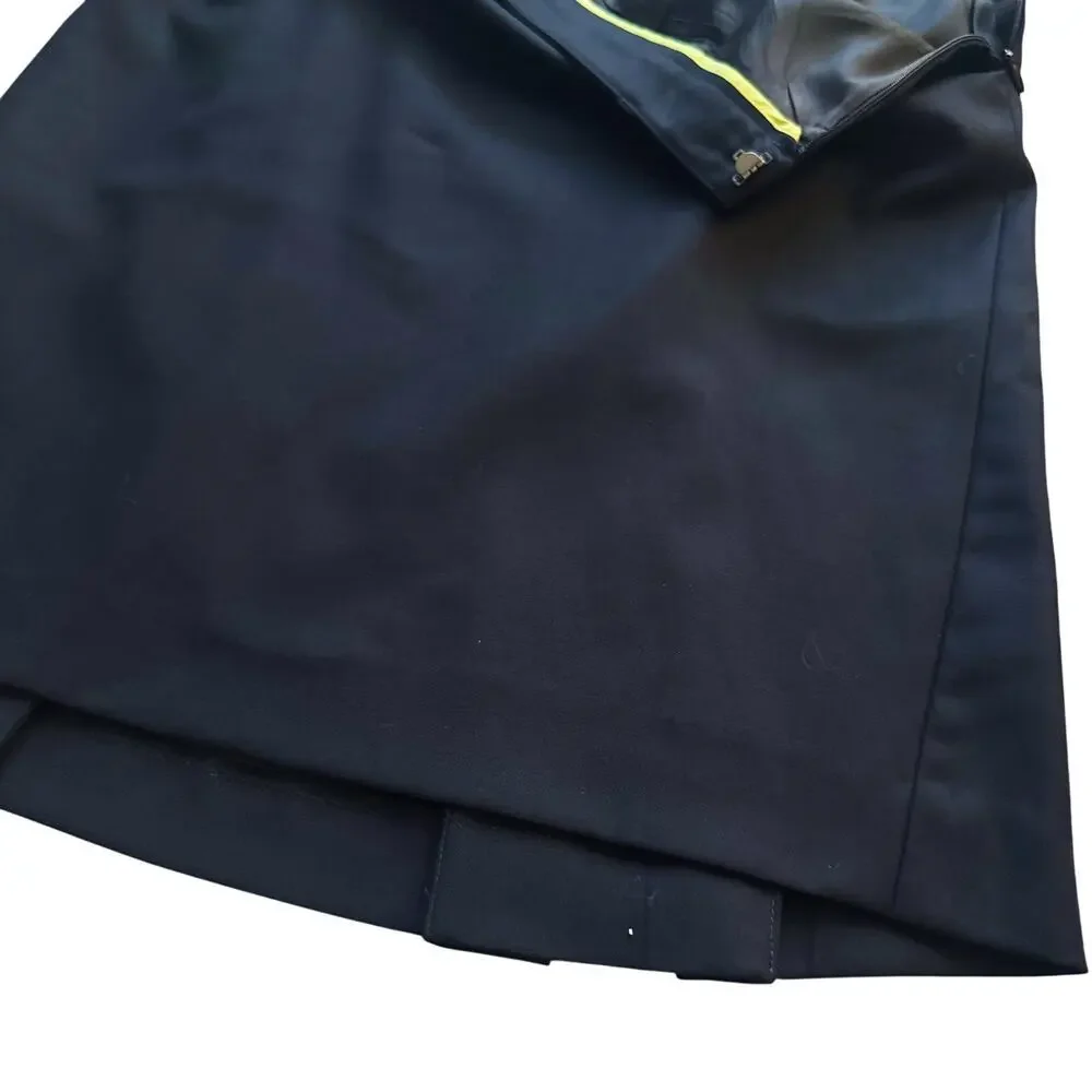 VTG J. Crew 100% Wool Skirt Womens Sz. 10  Black Professional Pencil Academia‎